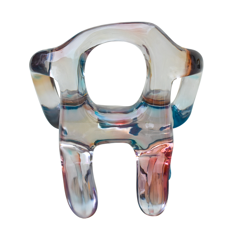 透明樹脂炫彩凳子